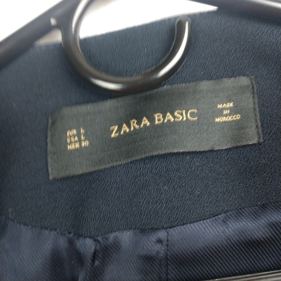 Zara Basic Inverted Back Pleat Blazer Large - Picture 3 of 7